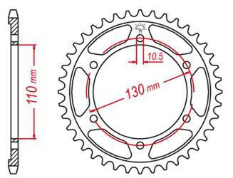 Zębatka tylna 4385 45 yamaha yzf-r6 '06-'20, mt09`14-'20, suzuki gsx-r 750`11-'20, gsx-r 1000 '17-'20 (jtr1876.45)